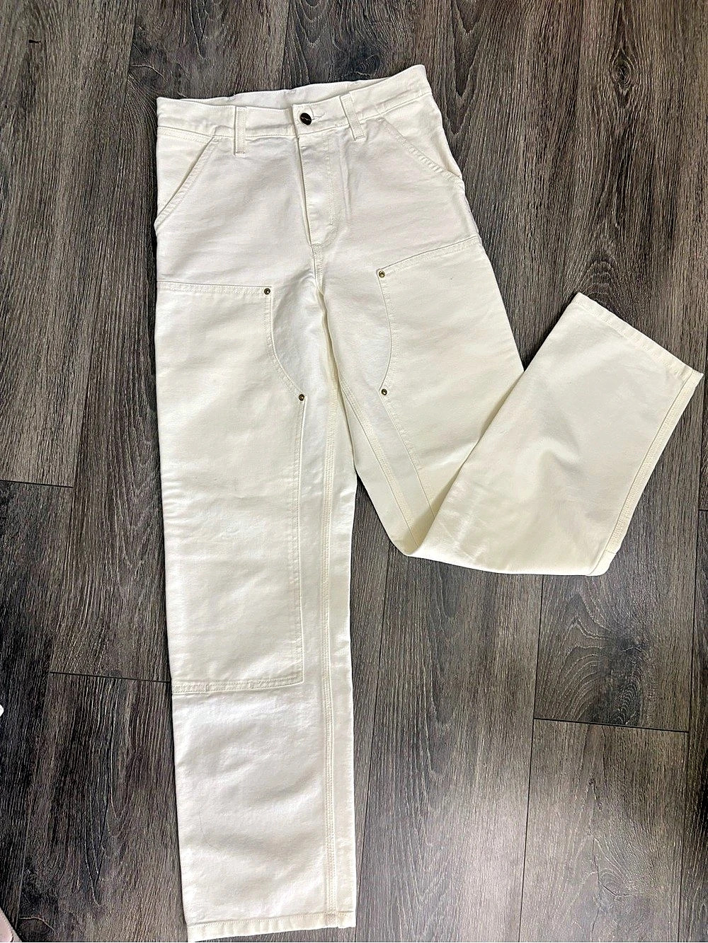 Carhartt Double Knee Pant Cargo Pants White Waist 26 by 32